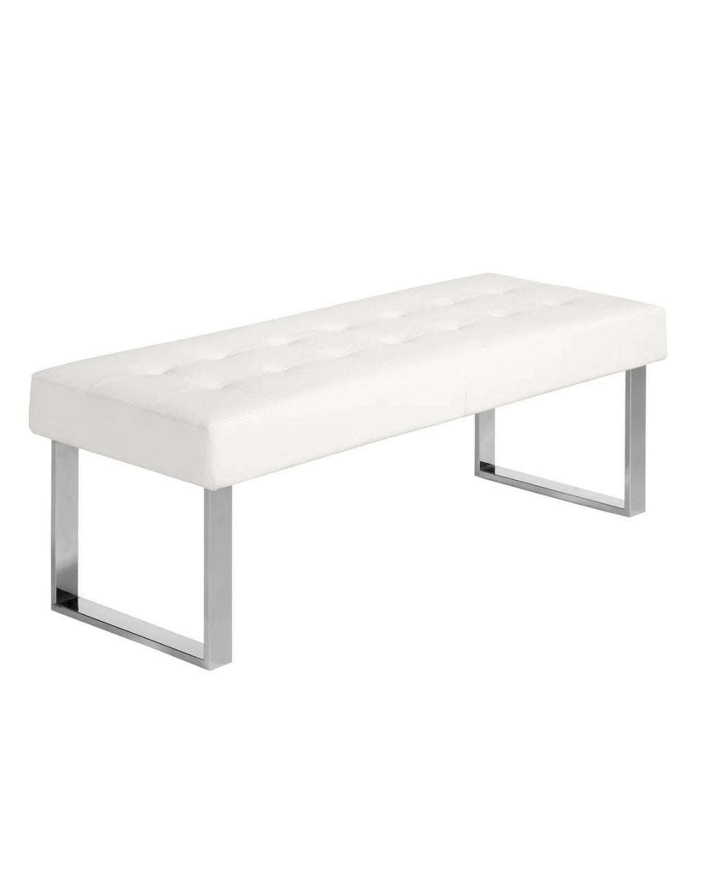 Banqueta polipiel blanco