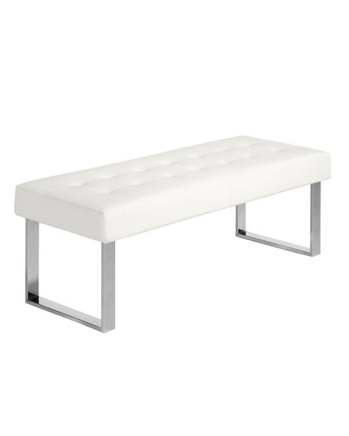 Banqueta de polipiel blanca, unidad 1