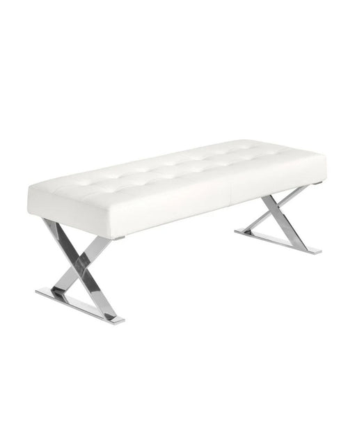 Banqueta de polipiel blanca, unidad 2