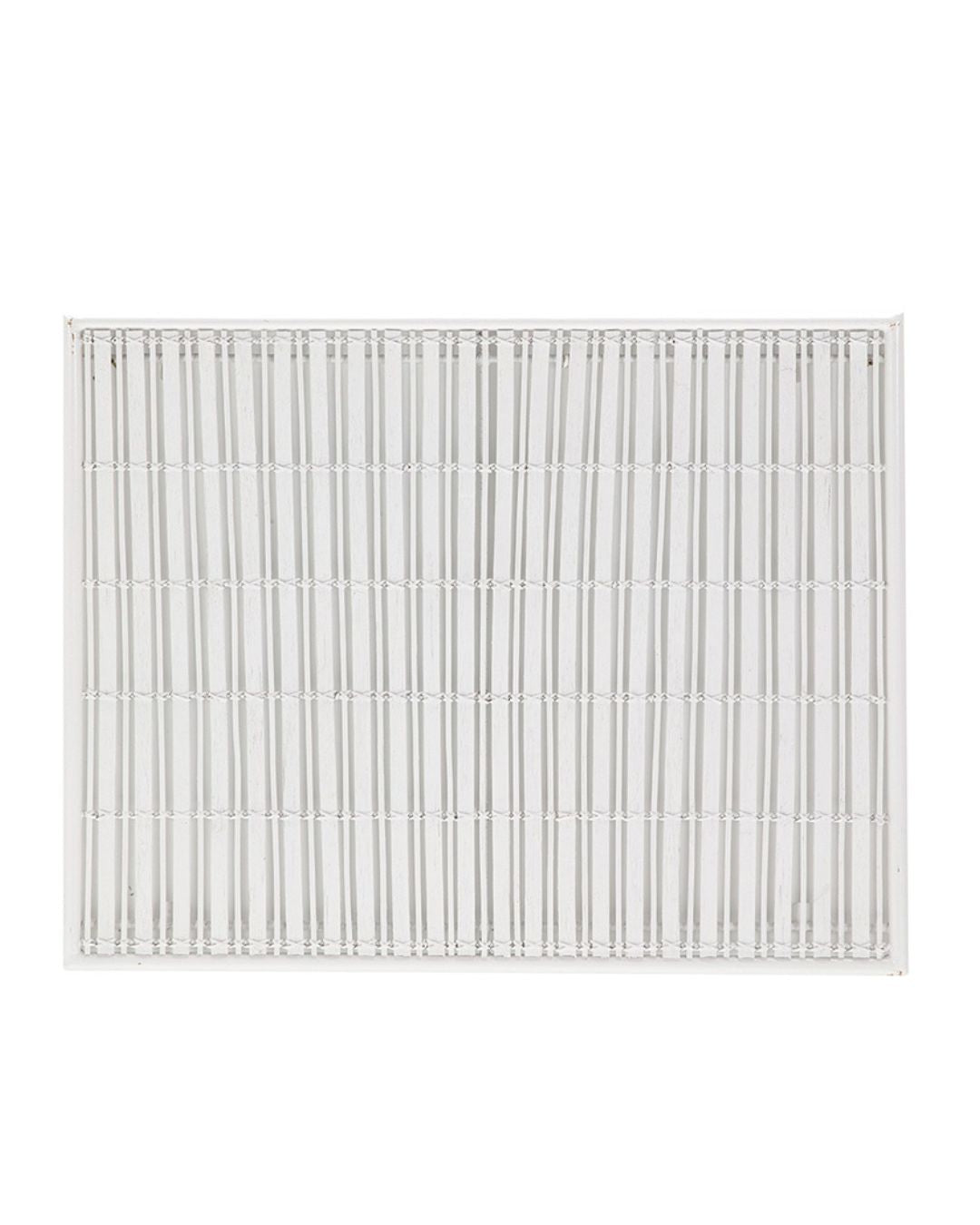 CABECERO 111x3x90 METAL/MIMBRE BLANCO