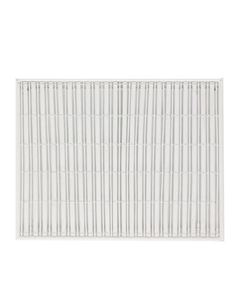 Cabecero de metal y mimbre blanco, 111x3x90 cm