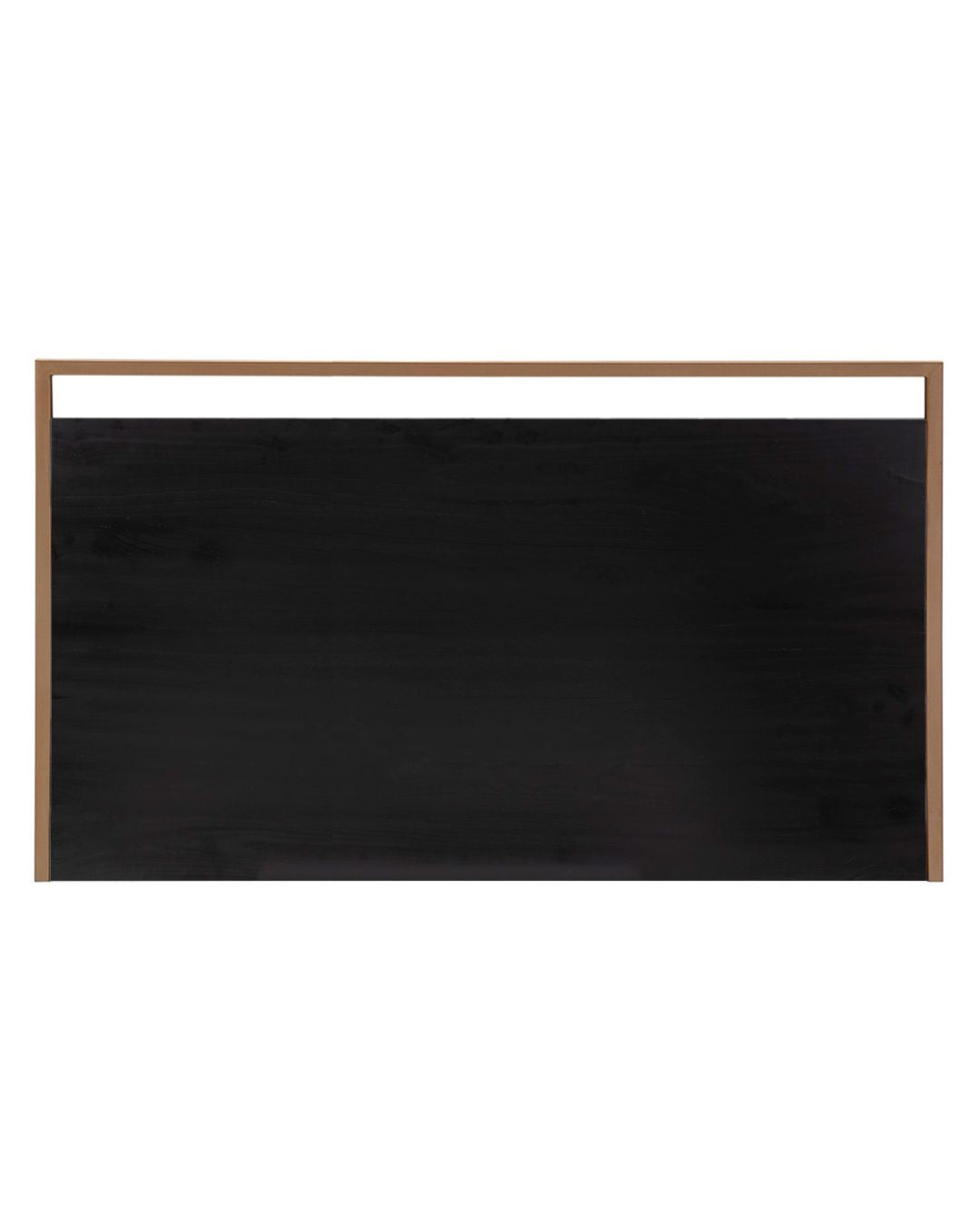 CABECERO 190x3x100 MADERA NEGRO/METAL DORADO