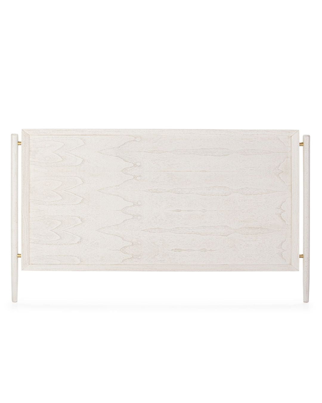 CABECERO 190x6x110 MADERA BLANCO/METAL DORADO