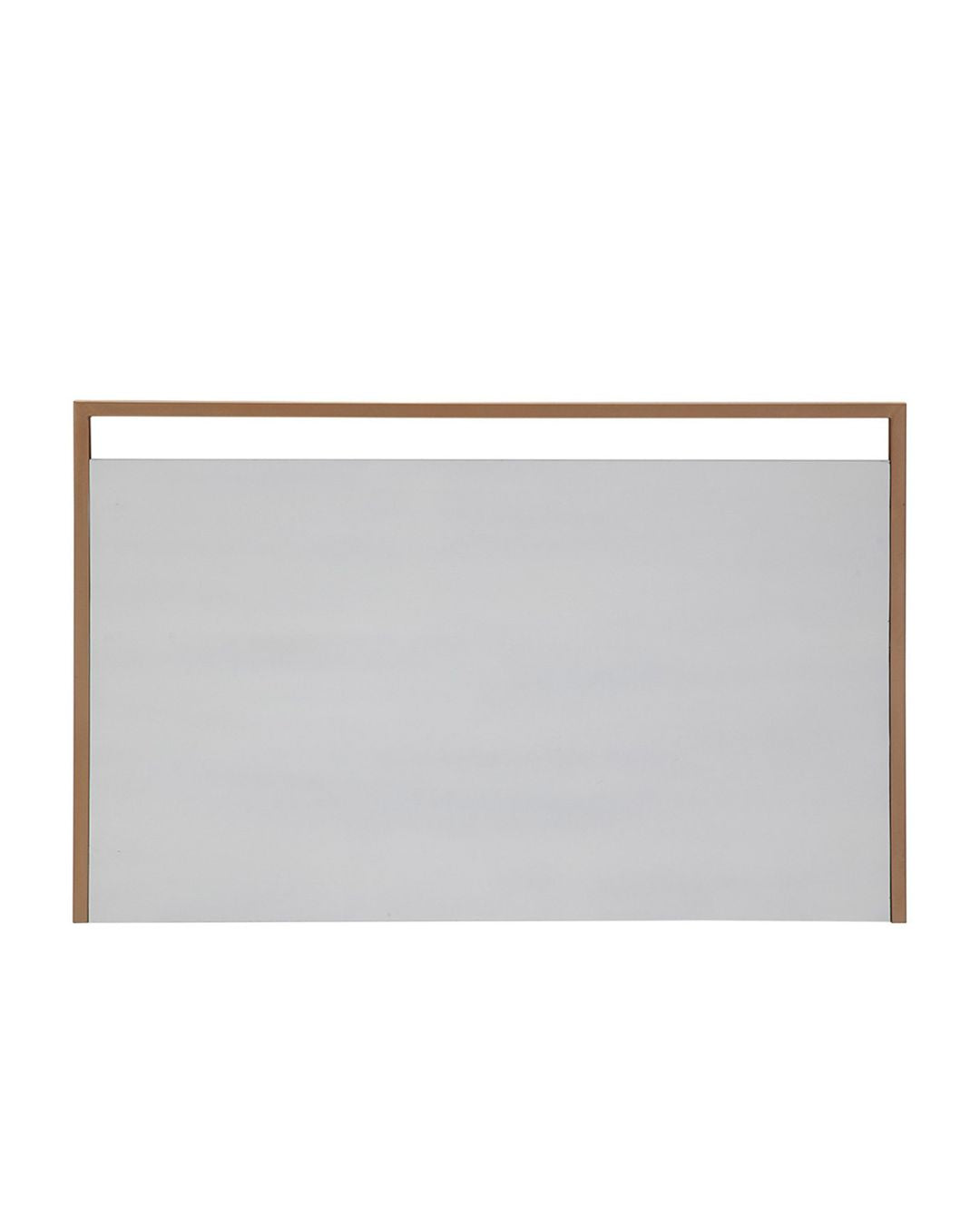 CABECERO 160x3x100 MADERA BLANCO/METAL DORADO