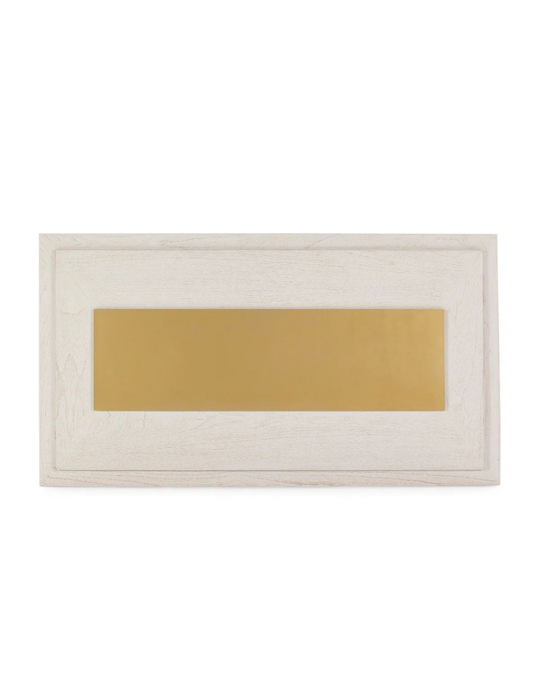 CABECERO 160x8x920 MADERA BLANCO/METAL DORADO