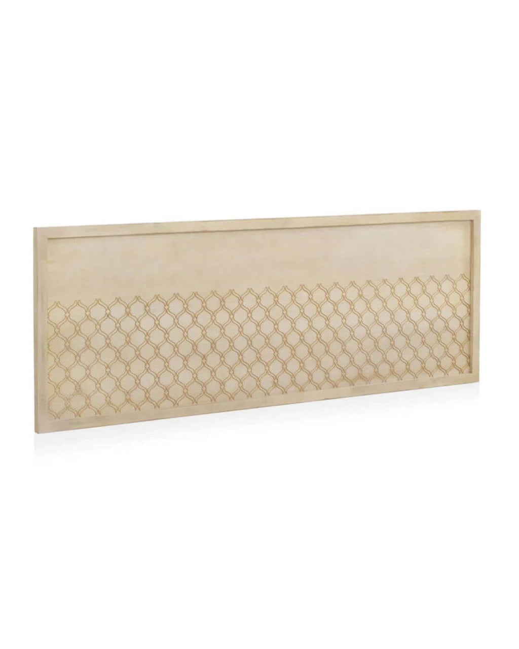 CABEZAL CHAPADO EN ROBLE ACABADO EN MARFIL 145X60