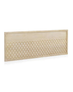 CABEZAL CHAPADO EN ROBLE ACABADO EN MARFIL 185X60