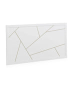 CABEZAL LACADO EN BLANCO DECORADO EN ORO 110X60