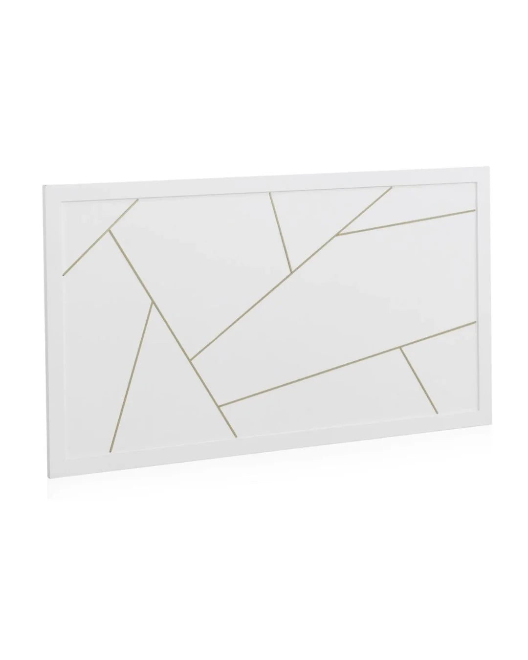 CABEZAL LACADO EN BLANCO DECORADO EN ORO 110X60