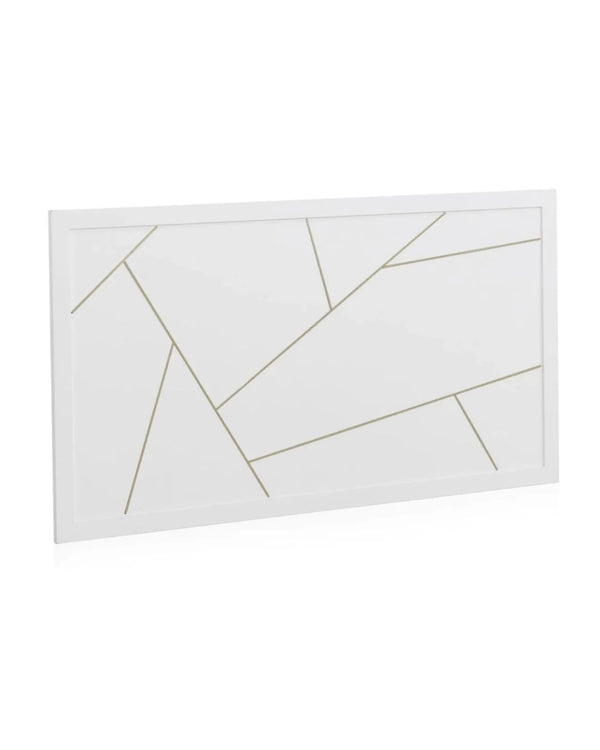 Capçal lacat en blanc decorat en or 110x60 cm