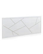 CABEZAL LACADO EN BLANCO DECORADO EN ORO 145X60
