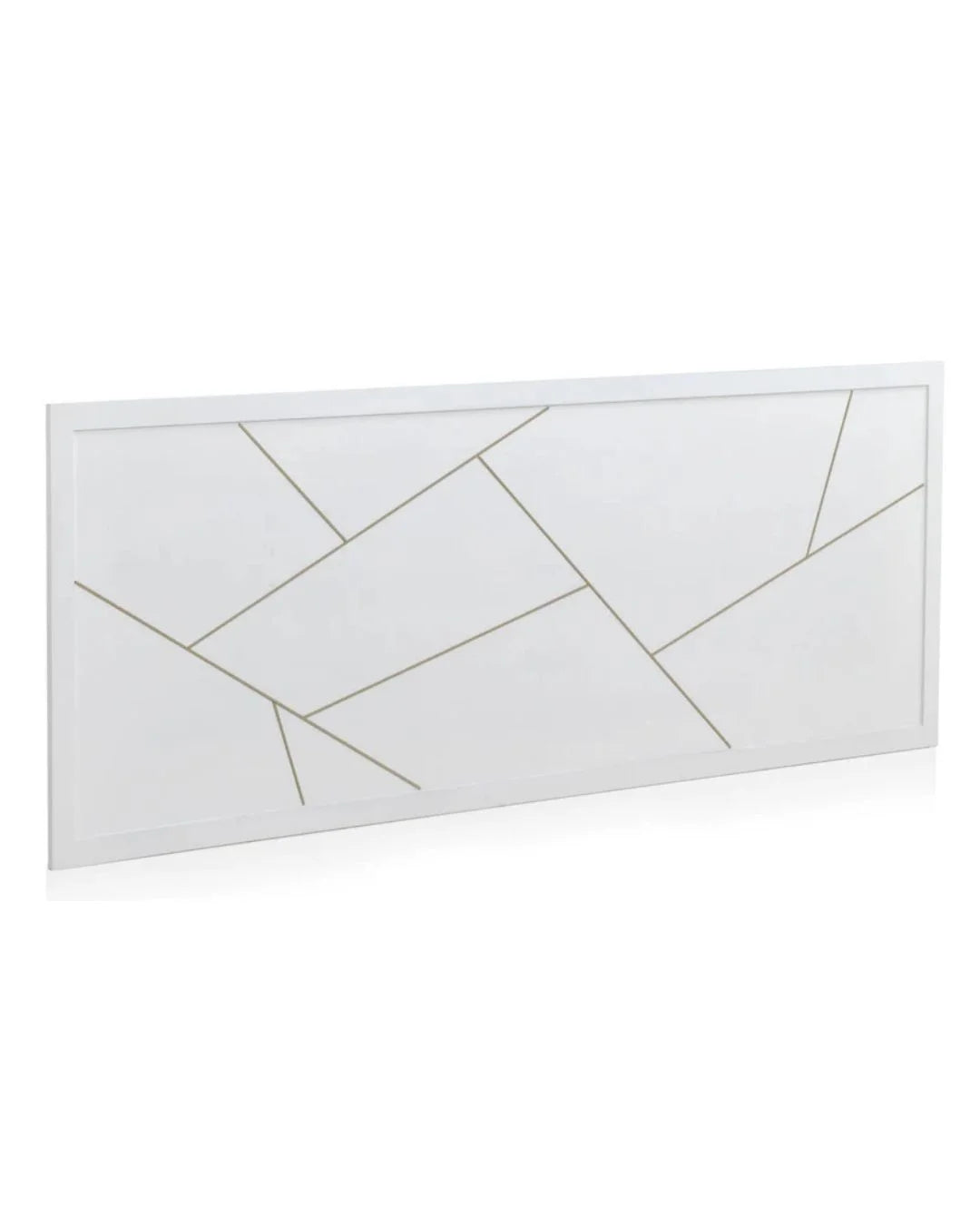 CABEZAL LACADO EN BLANCO DECORADO EN ORO 145X60