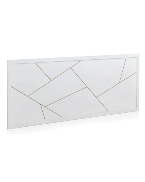Cabezal lacado en blanco decorado en oro, 145x60 cm