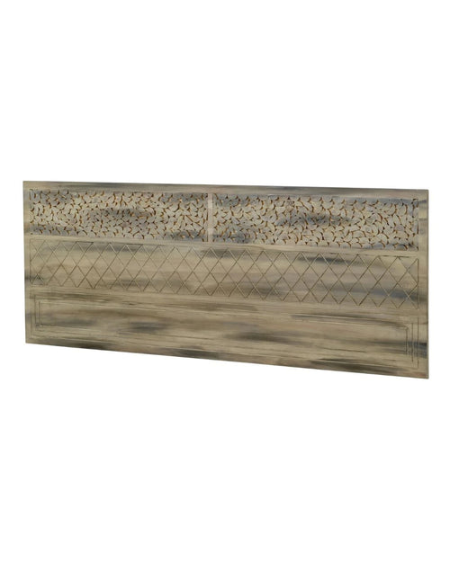Cabezal de madera de álamo color natural, 165x60 cm