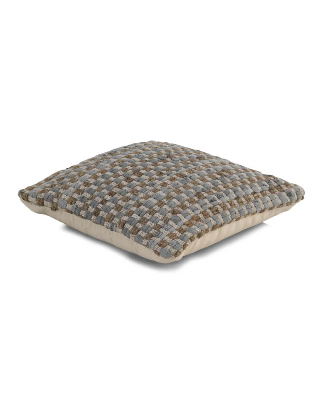 COJIN ALGODON-JUTE GRIS CLARO 45X45 CM