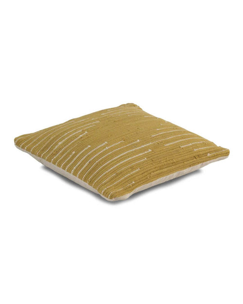 Cojín de algodón color oro, 45x45 cm