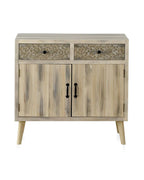 COMODA MADERA DE ALAMO COLOR NATURAL, PATAS DE PINO MACIZO