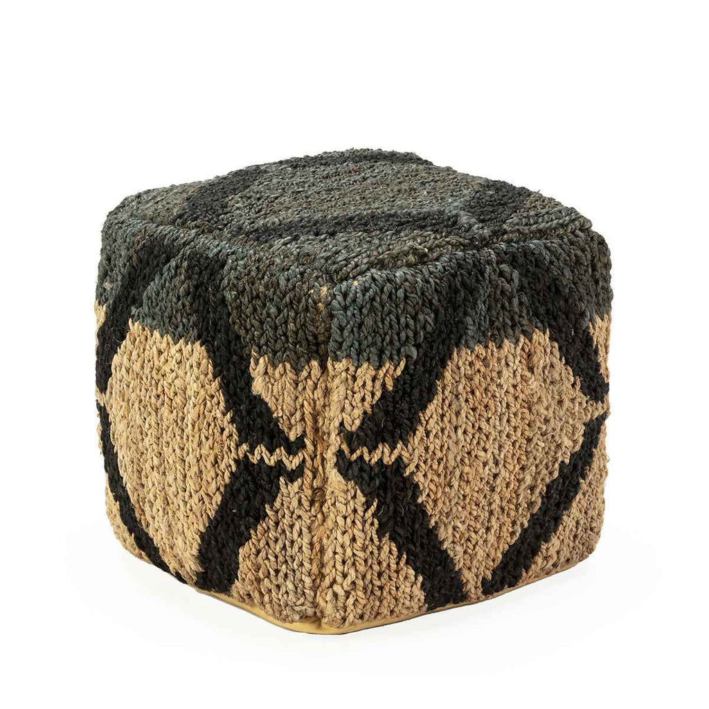 Puff 50x50x50 Shumak Natural/Negro
