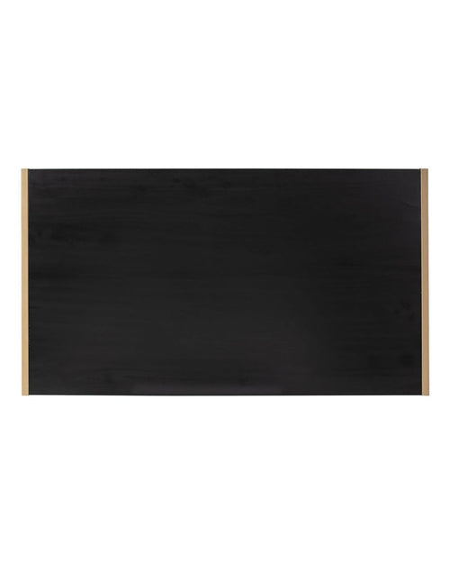 Cabecero madera negra y metal dorado, unidad 1