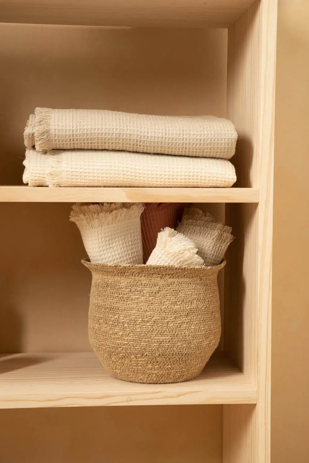 Macetero de junco de mar natural Kombu