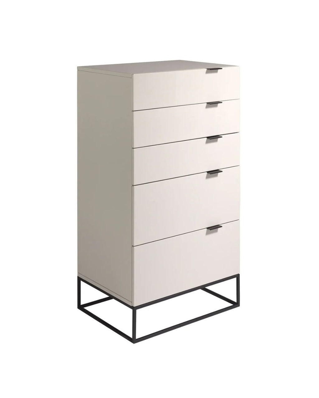 Chifonier madera gris y acero negro