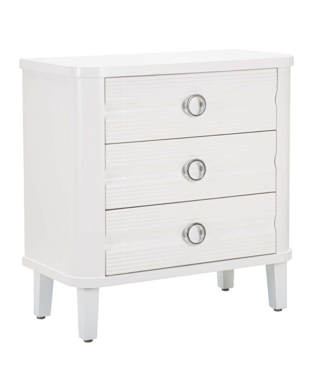 Cómoda de 3 cajones en madera blanca, 81x40x84 cm