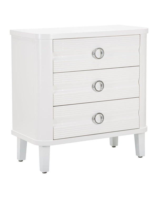 Cómoda 81x40x84 cm de madera blanca con 3 cajones