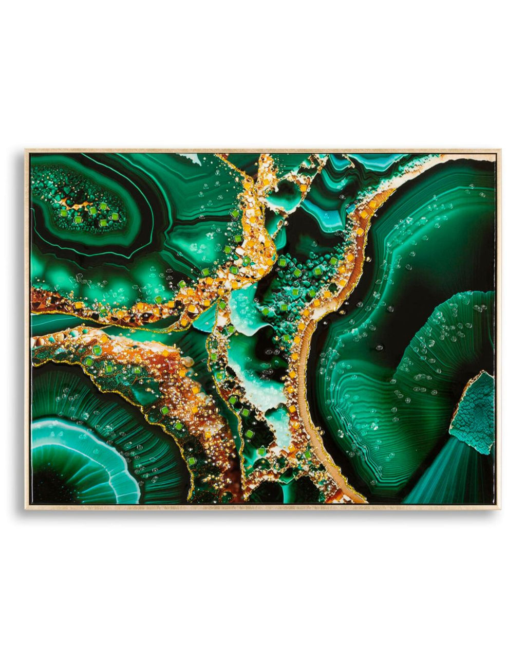 Cuadro sobre lienzo lacado con marco, 82x4x62 cm.