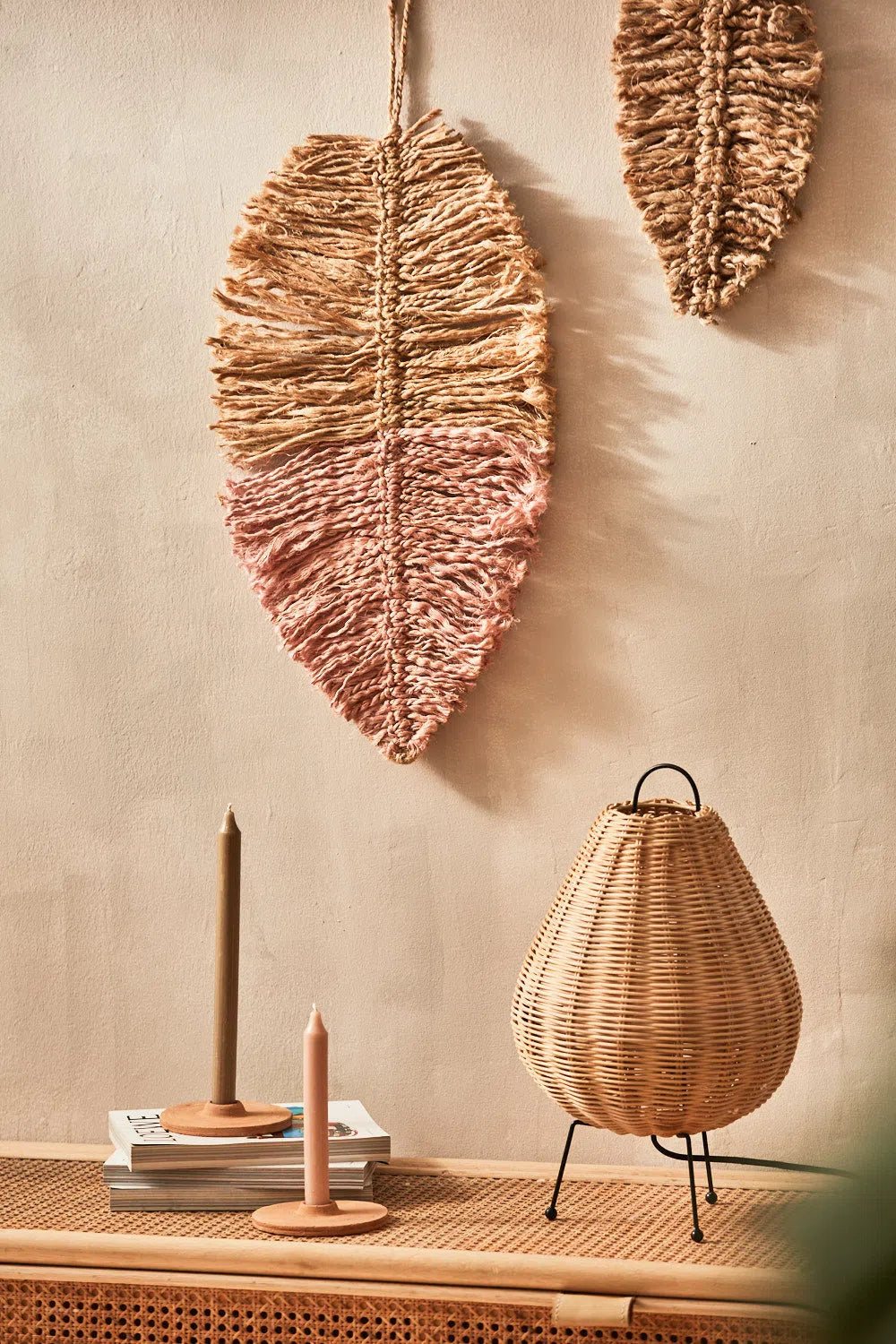 Wall art de yute rosa Ural