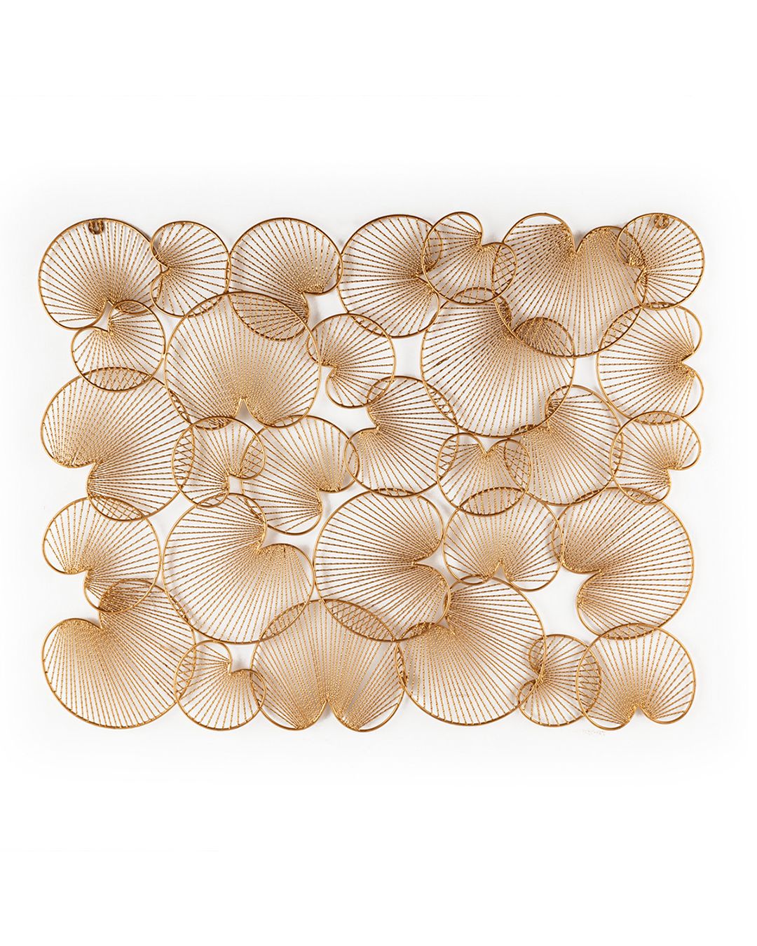 ESCULTURA 45x1,75x35 METAL DORADO