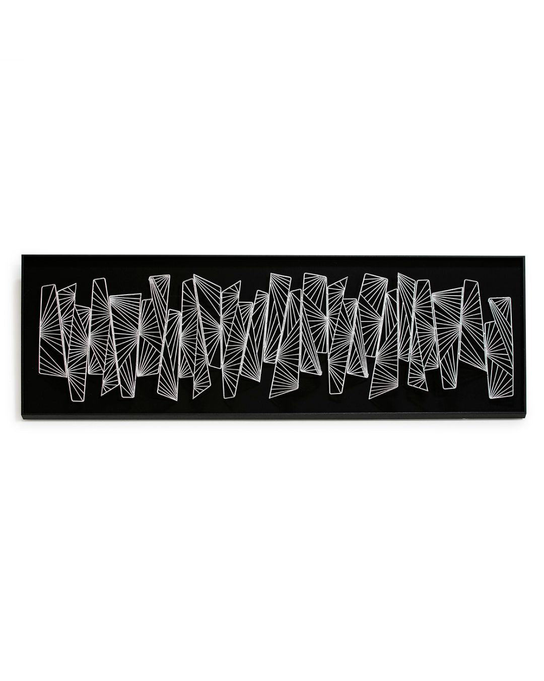 ESCULTURA 70x5x180 MADERA NEGRO/METAL PLATEADO
