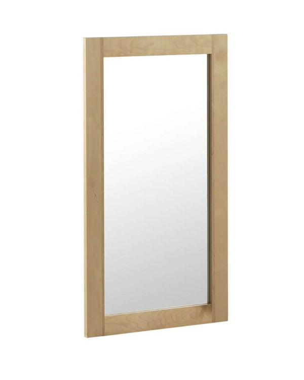 Espejo de madera natural con marco de 6 cm
