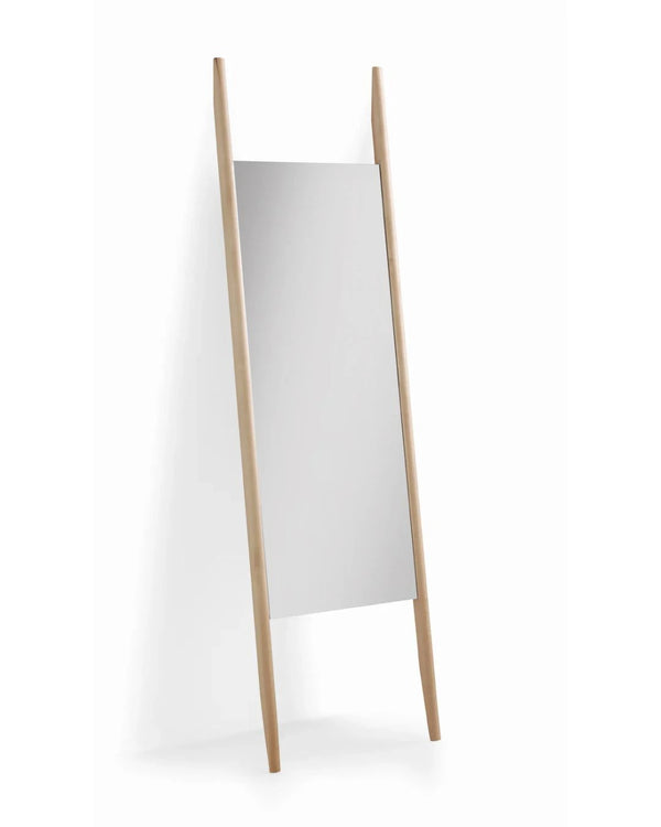 Espejo mural de madera natural 170 cm