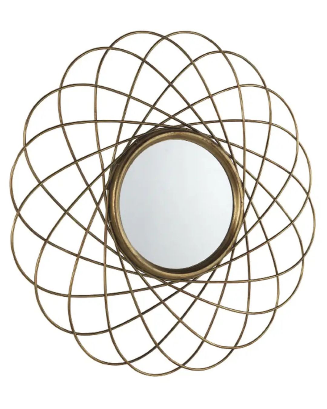 ESPEJO MURAL METAL DORADO