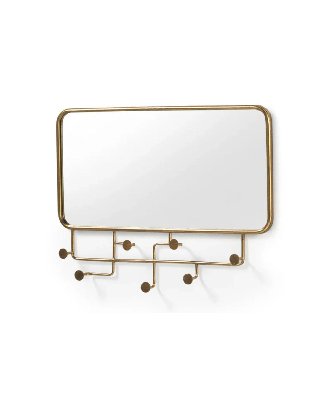 ESPEJO MURAL METAL DORADO