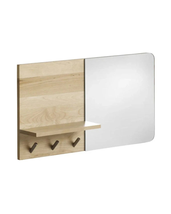 Mirall penjador horitzontal de fusta natural 65x11x35 cm