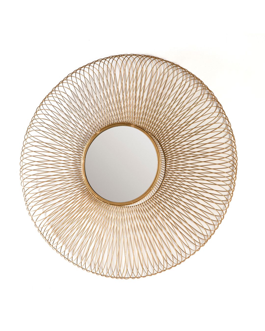 ESPEJO 112x10x112 CRISTAL/METAL DORADO