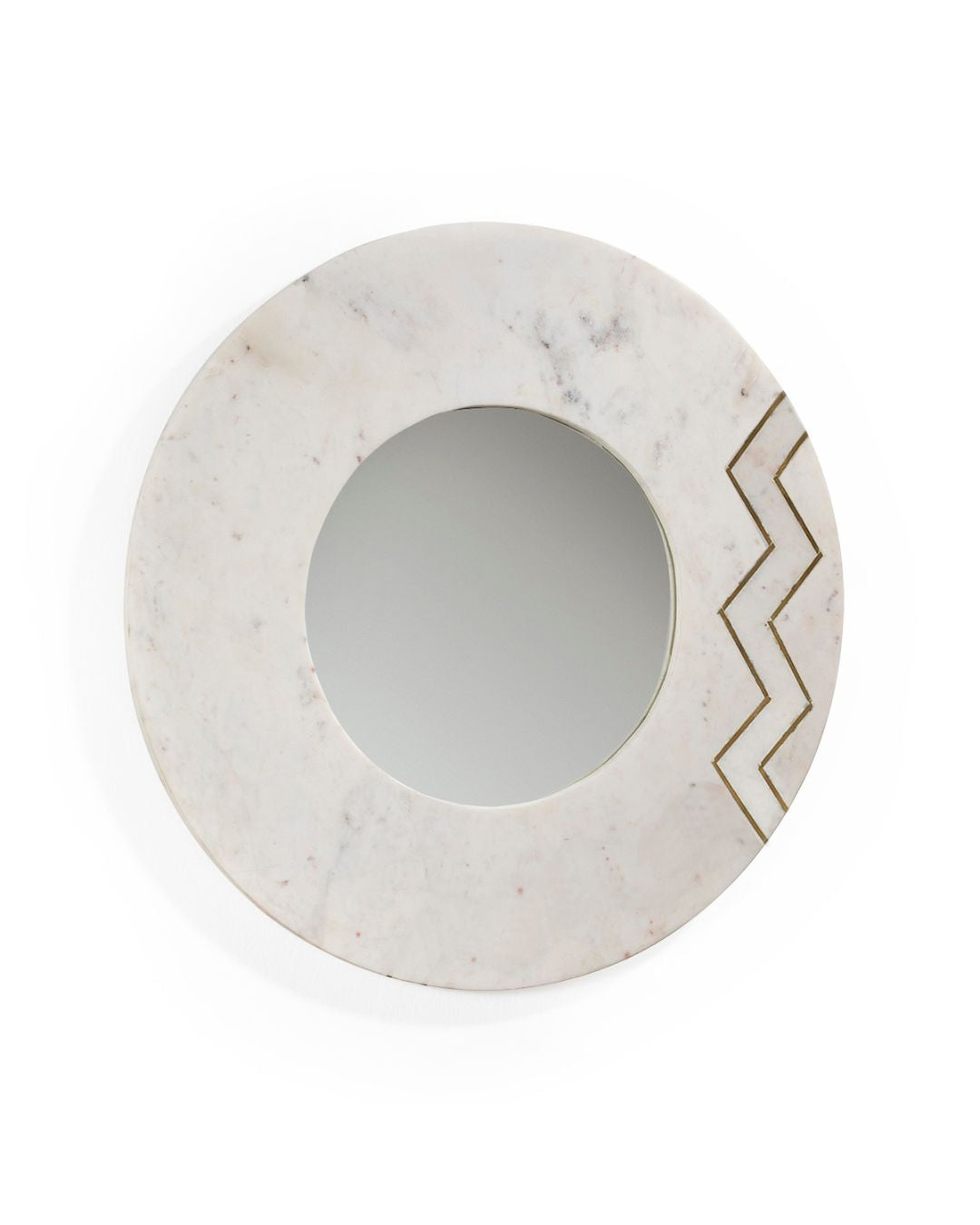 ESPEJO 69x2x69 CRISTAL/MARMOL BLANCO/METAL DORADO