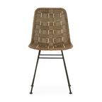 Silla 54,50x43,50x81 Mimbre/Metal -- Gris Lavado/Natural/Negro