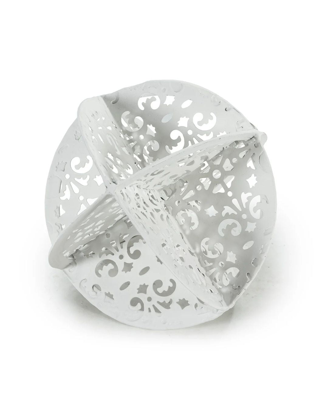 FIGURA 14x14x14 METAL BLANCO