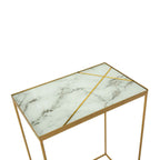 Mesa Auxiliar 40x25x56 / 35x20x46 Metal/Cristal Dorado/Blanco/Negro