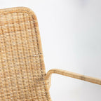 Silla 64x58x84 cm Metal/Mimbre -- Negro/Natural