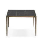 Mesa de Centro 65x59x41 Hierro Dorado Antique/Terrazo Epoxi Negro