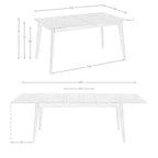 Mesa comedor extensible rectangular nogal