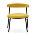 Silla 59x59x70 Metal Negro/Tela Amarillo