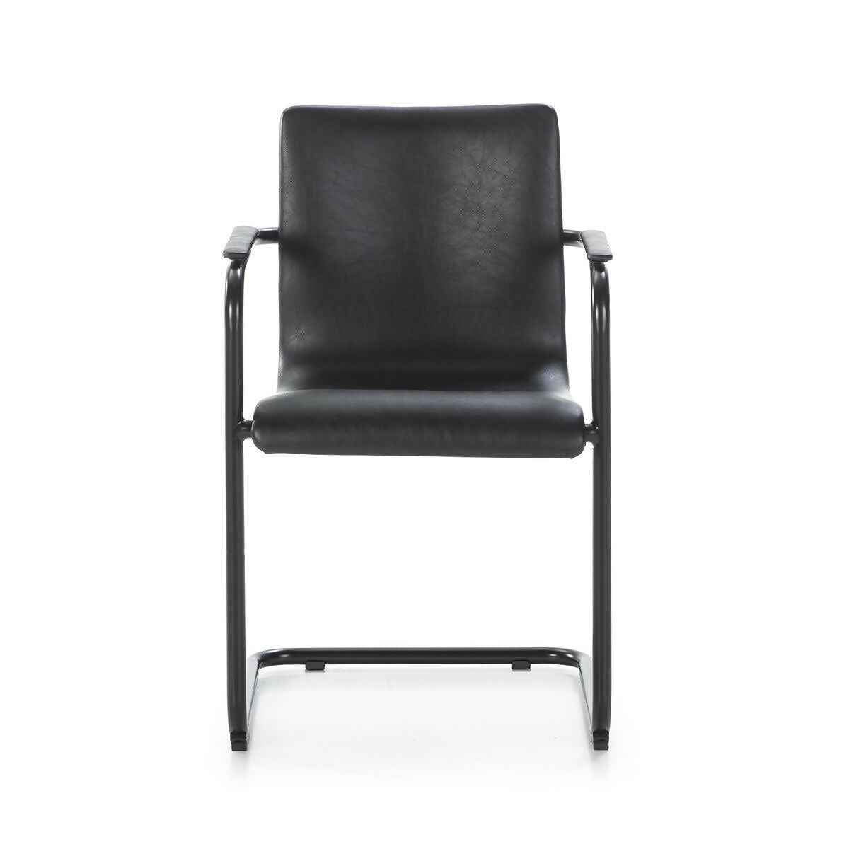 Silla 50x50x84 Metal/P.piel Negro