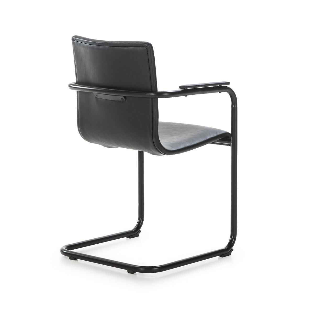 Silla 50x50x84 Metal/P.piel Negro