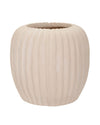 Jarrón de magnesio color crema Ø 26,5x26 cm