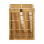 Cesto 40,5x40,5x51 Madera de Abeto/Bambú/Ratán -- Natural