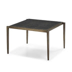 Mesa de Centro 65x59x41 Hierro Dorado Antique/Terrazo Epoxi Negro